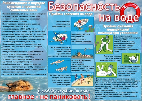 Памятка. Безопасность на воде.